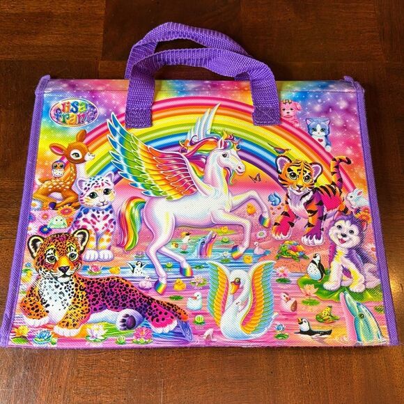 Lisa Frank 2016 Portfolio with handles Unicorns Rainbows Leopard - Picture 2 of 11